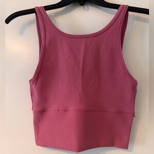 Lululemon power pivot Pink Ribbed Tank Top